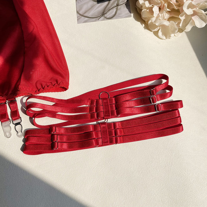 IRIS 5 PIECE LINGERIE SET with CHOKER and SKIRT