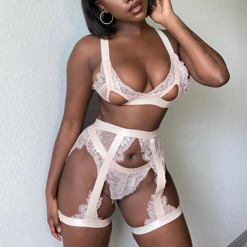 AUBRIELLE LINGERIE 3 PIECE SET